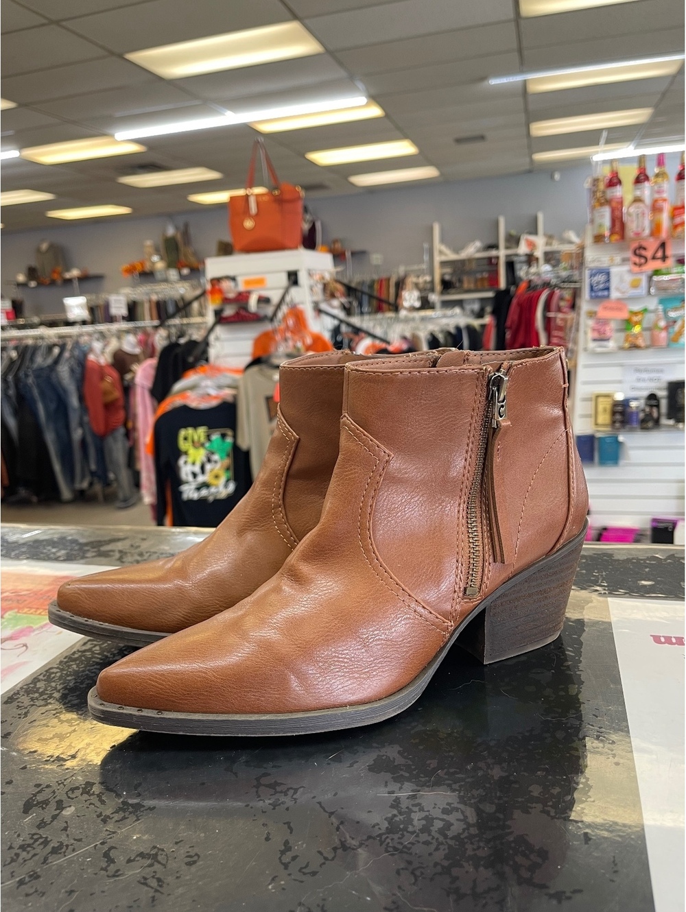 Circus by Sam Edelman Women's Brown Leather Ankle Boots Size 7.5
